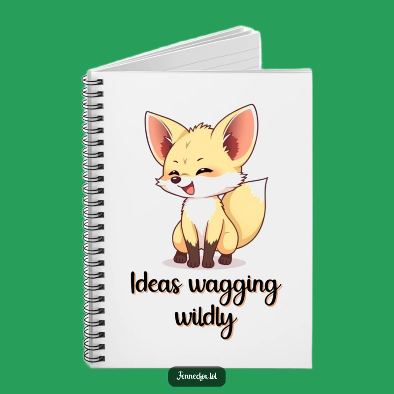 Funny Fennec Fox Tail Wagging Notebook - Jot Down Ideas with this Joyful Foxy Companion