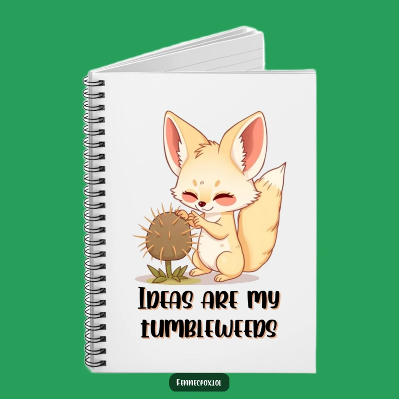 Funny Fennec Fox Batting Tumbleweed Notebook: Hilarious Journal for Desert Dreams Gift
