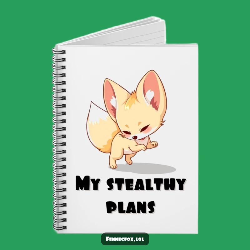 Funny Fennec Fox Notebook: Jot Down Ideas with Playful Pounce on Shadow Gift