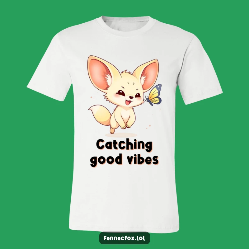 Funny Kawaii Fennec Fox T-Shirt: Adorable tee for animal lovers and fun seekers.