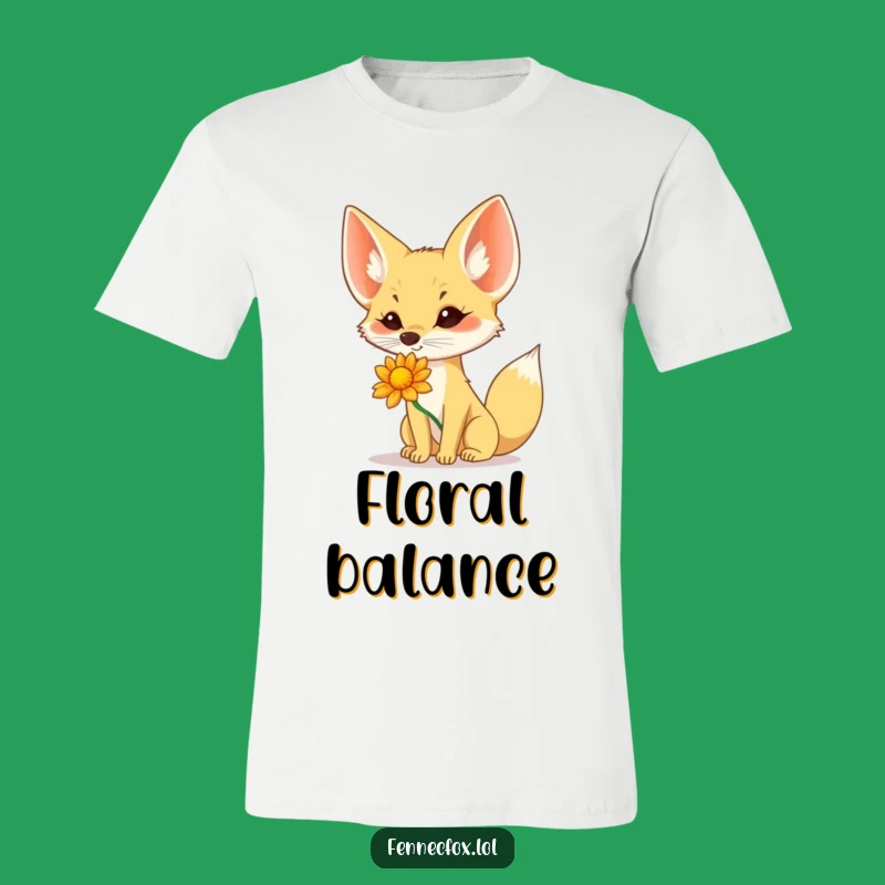 Funny Fennec Fox Flower Nose T-Shirt: Wearable Whimsy & Humor!