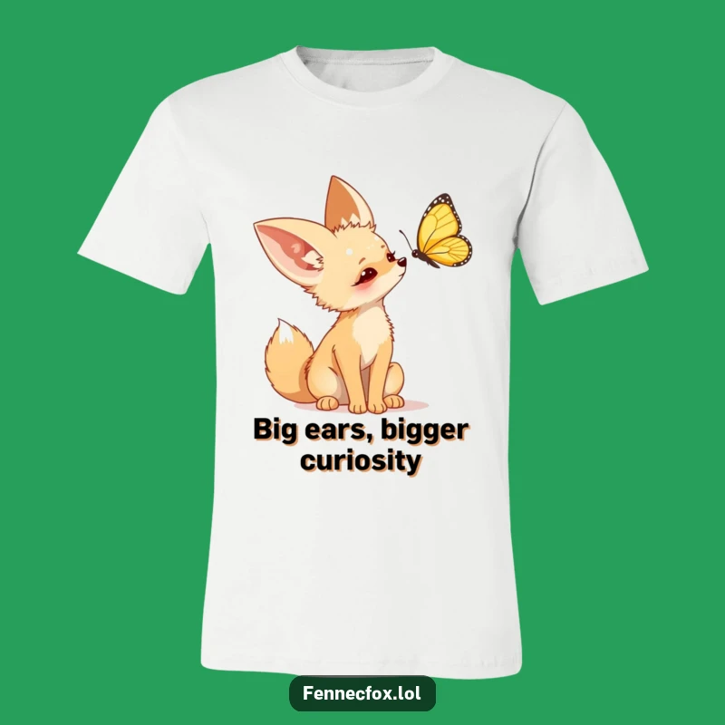 Funny Fennec Fox Butterfly Wonder T-Shirt: Cute Animal Tee, Hilarious Gift