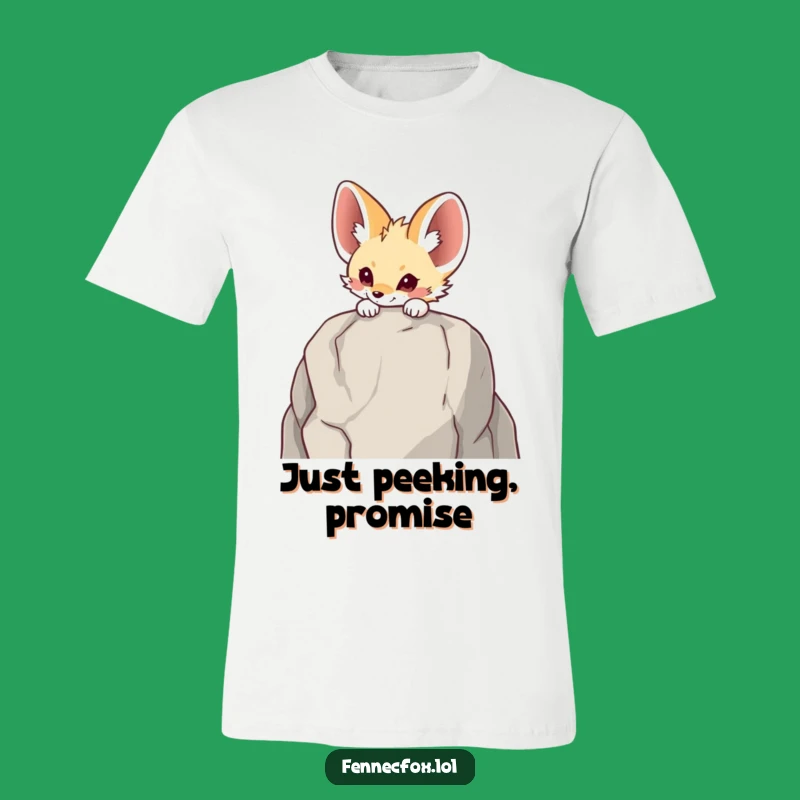 Funny Fennec Fox Peeking T-Shirt - Quirky & Hilarious Desert Outfit