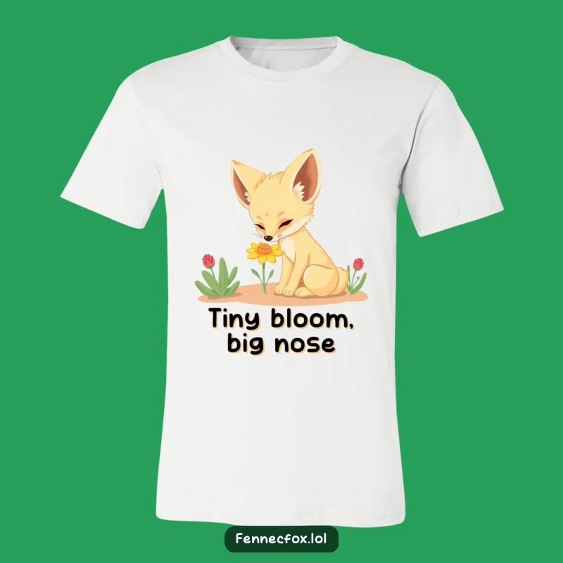 Funny Fennec Fox Sniffing Flower T-Shirt: A Hilarious & Cute Gift for Animal Enthusiasts