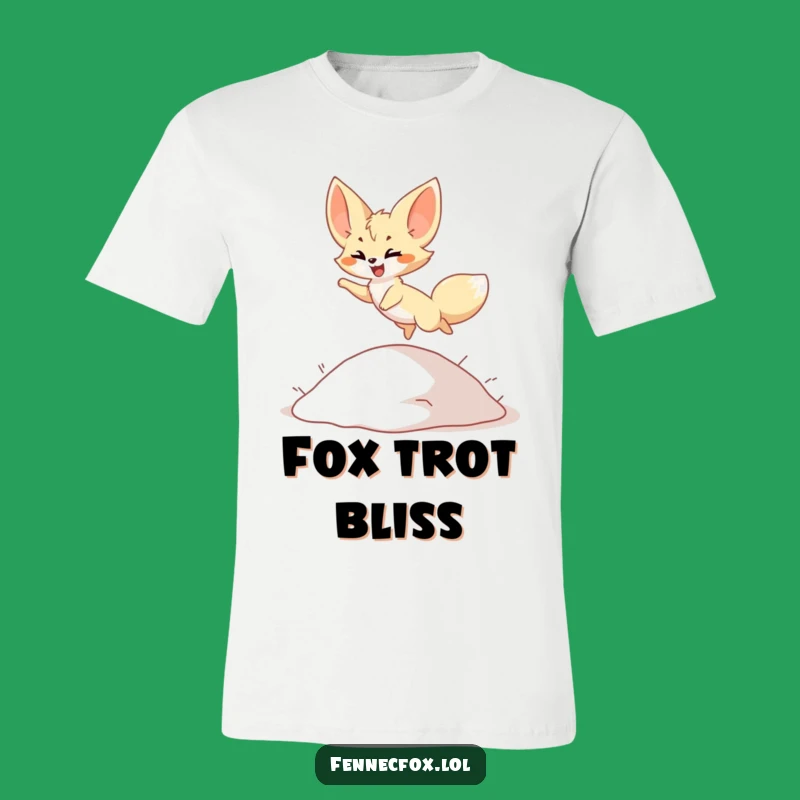 Funny Fennec Fox T-Shirt: Joyful Desert Leaping Character, The Ultimate Funny Gift for Fox Fans