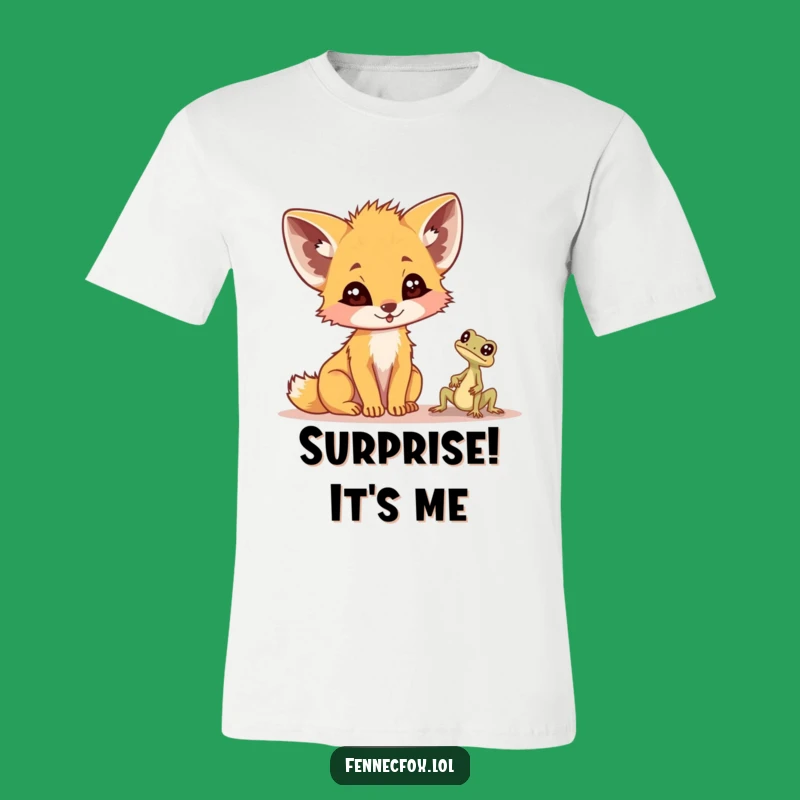 Funny Fennec Fox Lizard Shock Tee - Humorous Animal Graphic Shirt