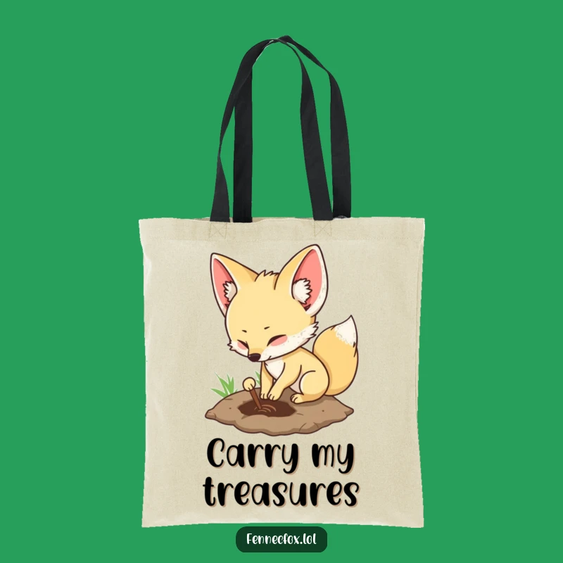 Funny Fennec Fox Tote Bag: Treasure Hunter - Practical Funny Gift for Daily Use