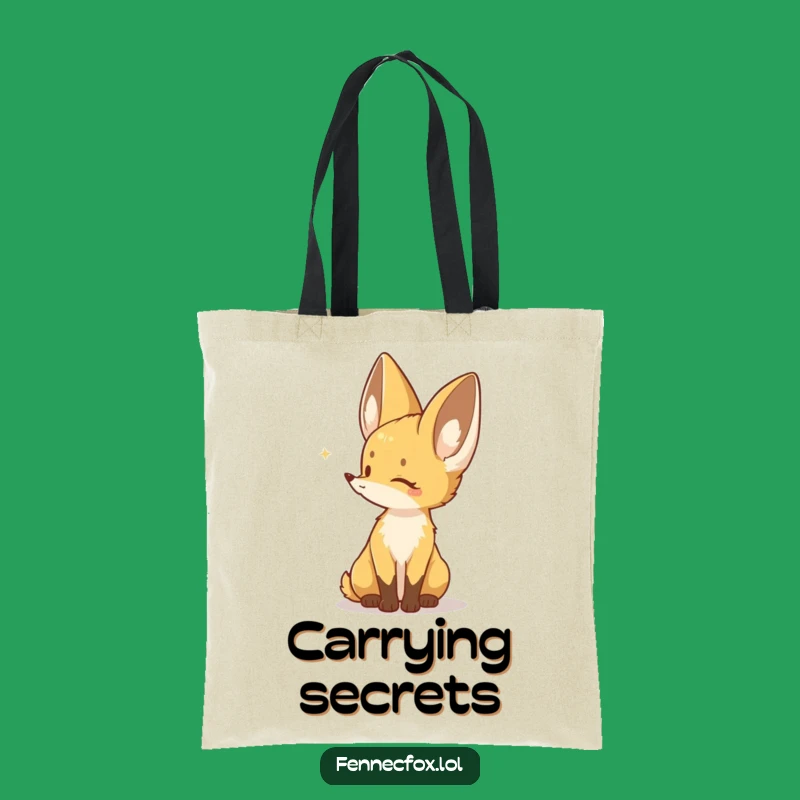 Funny Fennec Fox Tote Bag: Listening Character - Carry Your Curiosity Gift