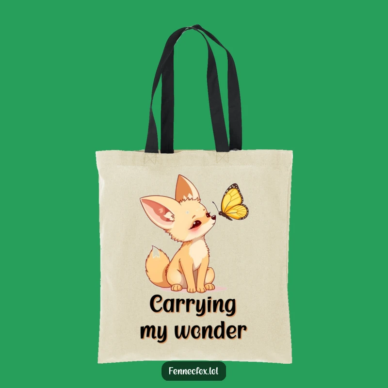 Funny Fennec Fox Butterfly Tote Bag: Stylish & Spacious, Charming Gift