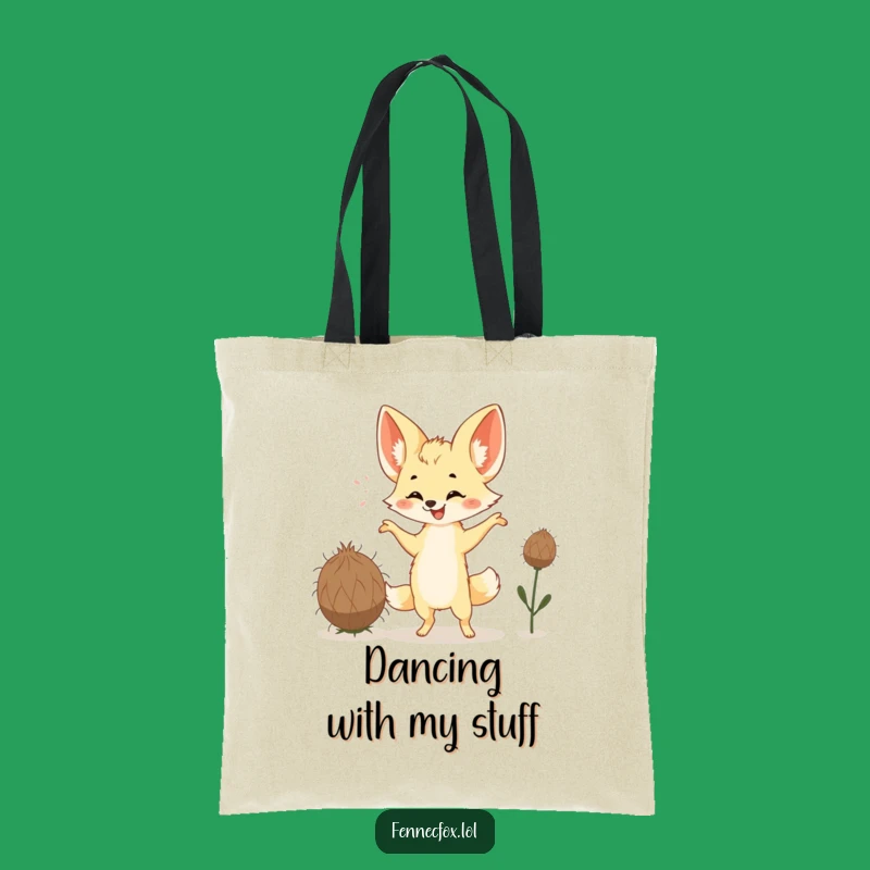 Funny Fennec Fox Dance Tote Bag: Hilarious Tumbleweed Gift
