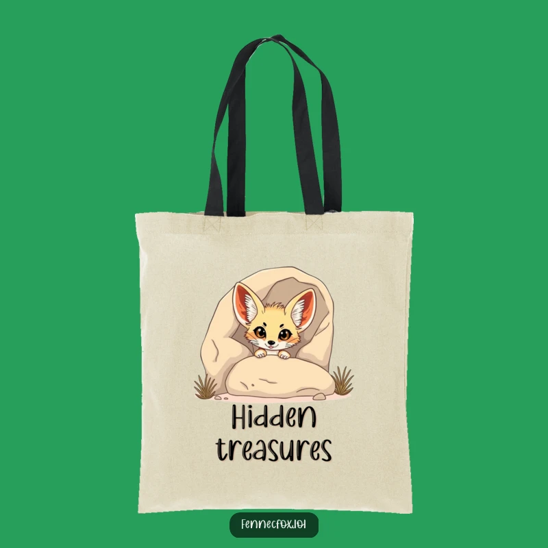 Funny Fennec Fox Peeking Tote Bag: Carry Your Cute Surprise!
