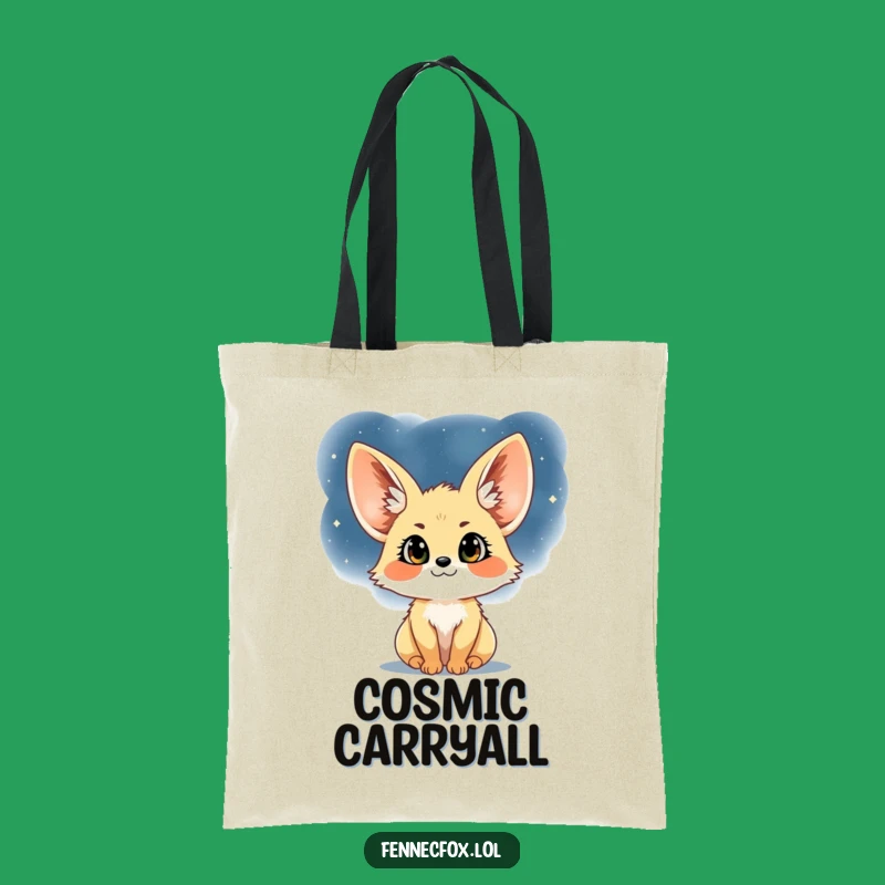 Funny Fennec Fox Starry Night Tote Bag: Carry Your Dreams & Hilarious Style