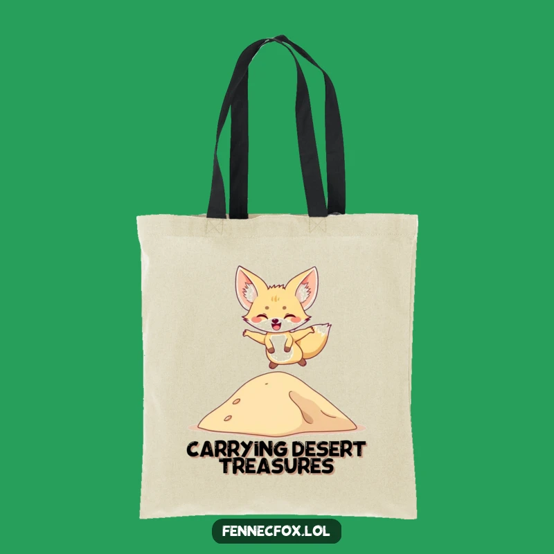 Funny Fennec Fox Tote Bag: Desert Adventures & Perfect Gift