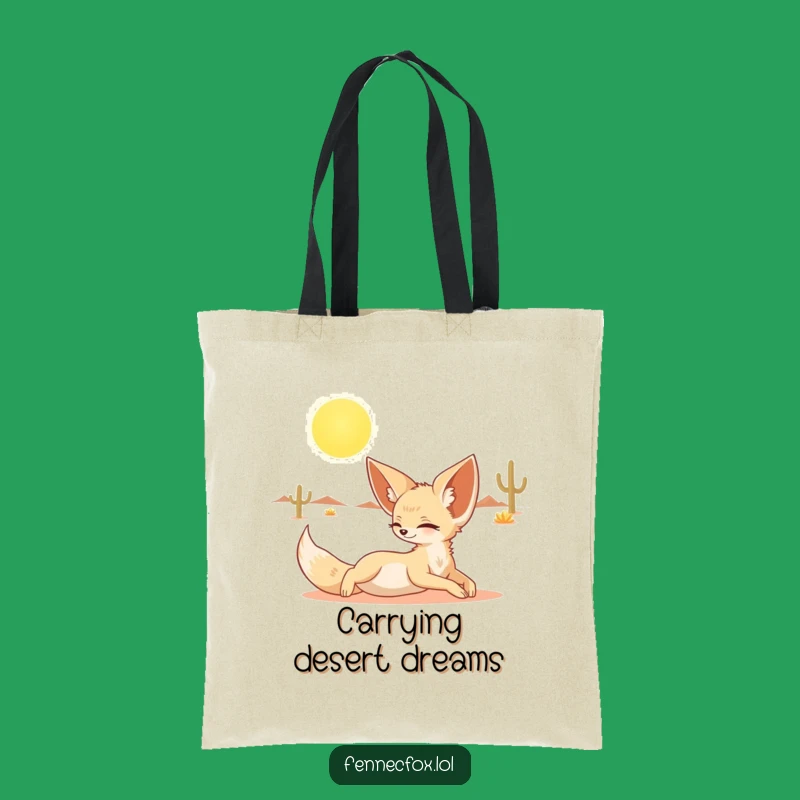 Funny Fennec Fox Tote Bag: Humorous Desert Accessory, Practical Funny Gift