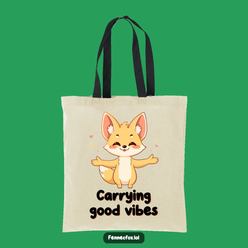 Funny Fennec Fox Tote: Joyful Breeze Embrace Bag, Ideal Casual Funny Gift
