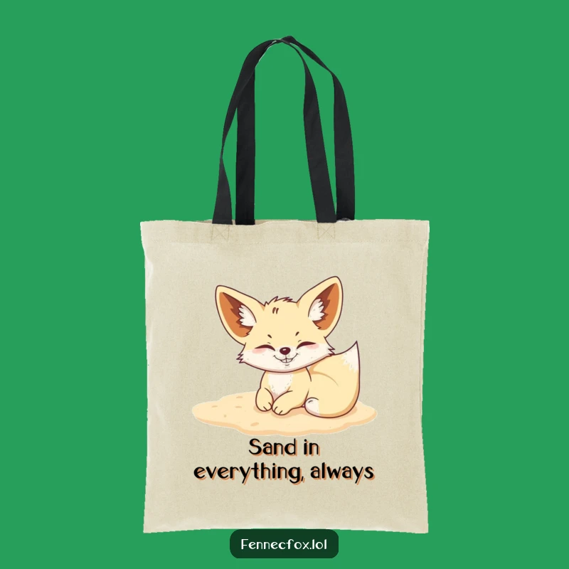 Funny Mischievous Fennec Fox Sand Tote Bag: Carry Your Smiles Gift